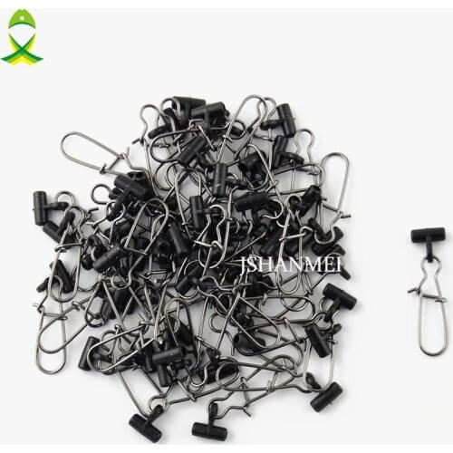 JSM 80pcs/lot Fishing Swivels Sea Fishing Accessories Tackle Connector Rolling Swivels fishing line sinker Slides