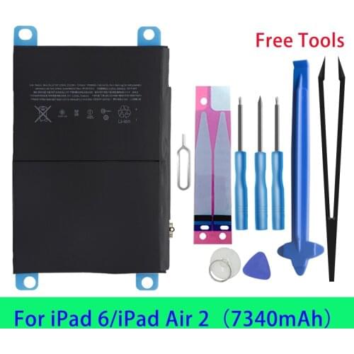 Runtianjin Replacement Tablet Battery For iPad 6 iPad Air 2 A1547 A1566 A1567 7340mAh High Capacity Tablet Bateries