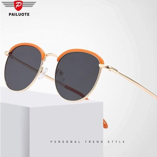 Simple Summer Glasses for Women Sunglasses Fashion Trend Round Frame Material Metal Plastic Travel Sun Glasses Femme Commission