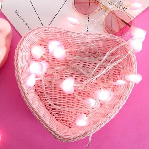 Led Cotton Love String Fairy Light Garland Pink Girl String Light Wedding Decoration Garden for Indoor Holiday Fancy Lighting