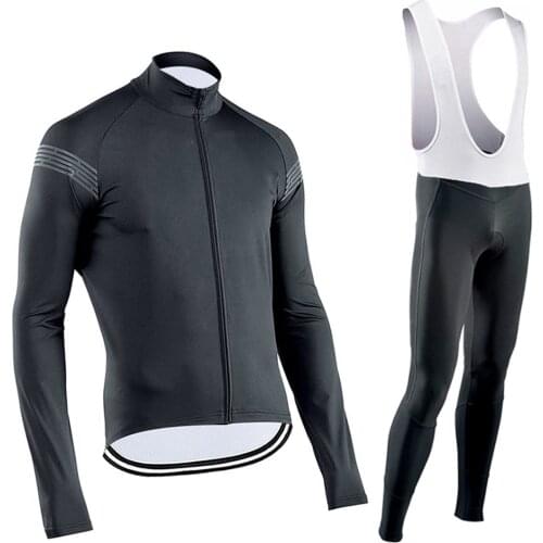 Cycling Clothing Bike Jersey Quick Dry Mens Bicycle Clothing Spring Team Cycling Jersey GEL Breathable Bike Long Sleeve Set