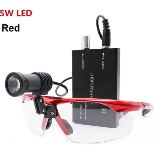 High Quality 3/5W LED Medical Headlight Headlamp Dental Sugical ENT Headlamp with Glasses Filter for Stomatology