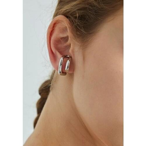 Charms Ear Clips Earring For Women And Men Cool Personality Ear Clip Ladies Gold Silver Color Earring Without Pierced Jewelry