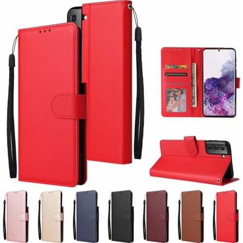 10pcs/lot Solid color Wallet PU Leather +TPU Case For Samsung S30plus S30ultra A42 A32 M31 A01core A52 A72 5G Photo Frame Card