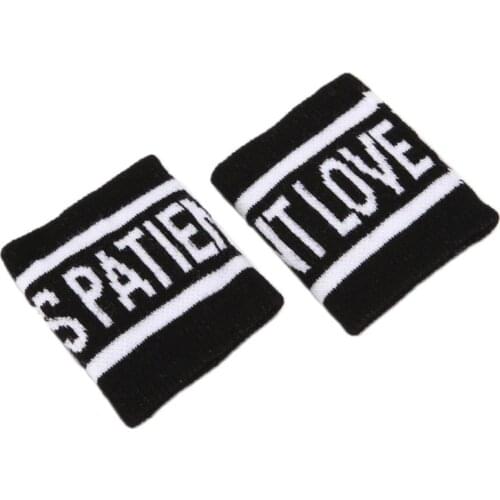 2Pcs/Pair Adult Kids Running Sports Wristband Sweatband Hip-Hop Letters Colored Striped Dancing Wrist Support Brace Wraps Guards
