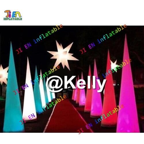 2pcs per pack inflatable cone for walking the red carpet entrance colorful inflatable poles for two side on way for welcome