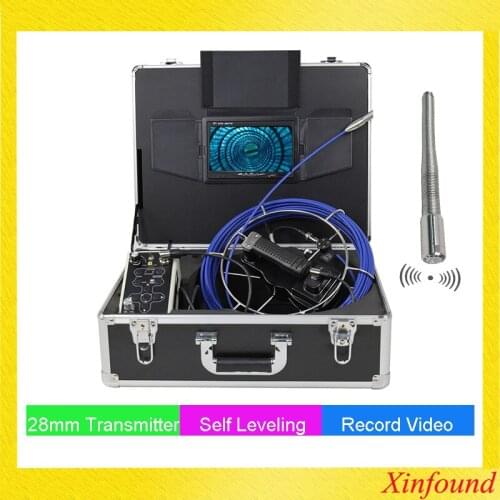 50m Cable DVR 28mm Self Leveling Pipe Locator 512hz Sonde Drain Sewer Inspection Camera Snake Industrial Endoscope Camera
