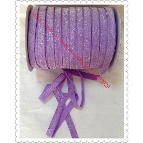 50yards/lot) Non - stretch 1.5" Frosted Hyacinth Glitter Ribbon