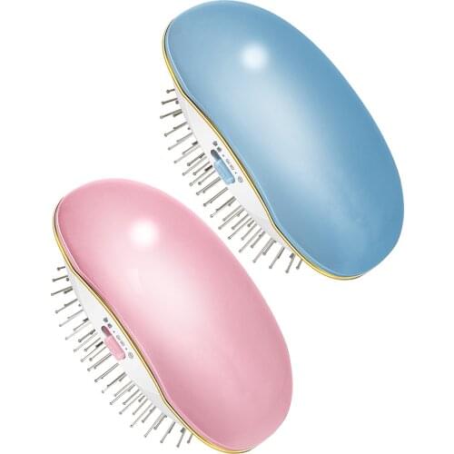 Anti-Frizz Hair Brush Mini Ionic Hair Comb Portable Electric Ionic Hairbrush Antic-Static Massager Comb Hair Salon Styling Brush