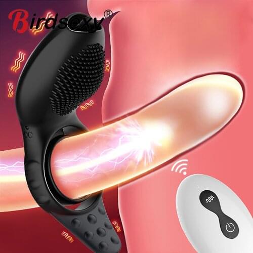 Wireless Penis Vibrating Ring Cockring Vibrator Sex Toys For Men Couple Cock Rings Retardant Ejaculation Delay Remote Control