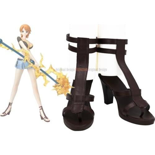 Nami Sandals Cosplay Anime One Piece Nami Cosplay Shoes High Heel Boots Custom Made