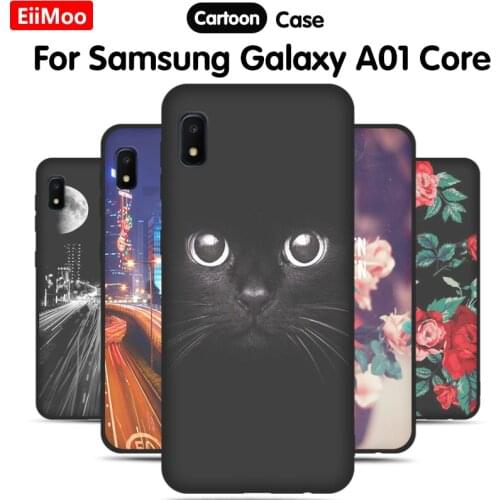 EiiMoo For Samsung Galaxy A01 Core Phone Case A013G Silicone Soft TPU Back Cover Coque For Samsung A01 Core Case Cartoom Cute