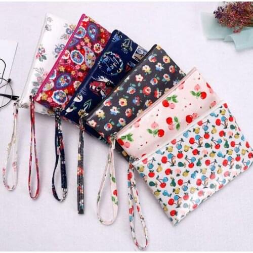 Canvas cosmetic bag cute cartoon animal printing cloth art storage bag environmental protection zero wallet