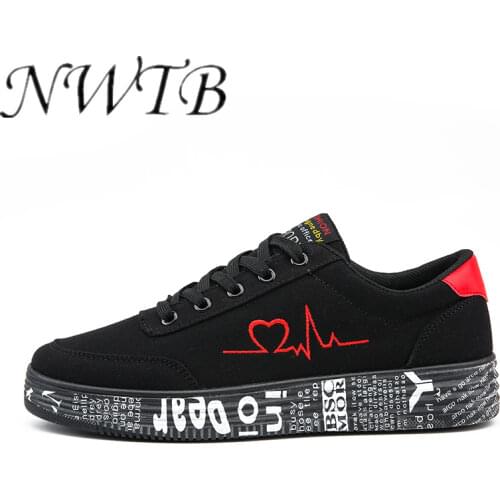 2021 Autumn Fashion Women Vulcanized Shoes Ladies Sneakers Lace-up Casual Shoes Breathable Canvas Graffiti Flat Lover Shoes