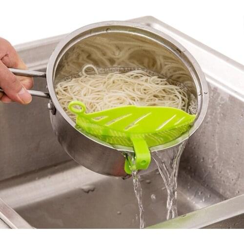 Kitchen Fruit Vegetable Cleaning Tool Leaf Shaped Rice Wash Gadget Noodles Spaghetti Beans Colanders Strainers Kitchen Tool