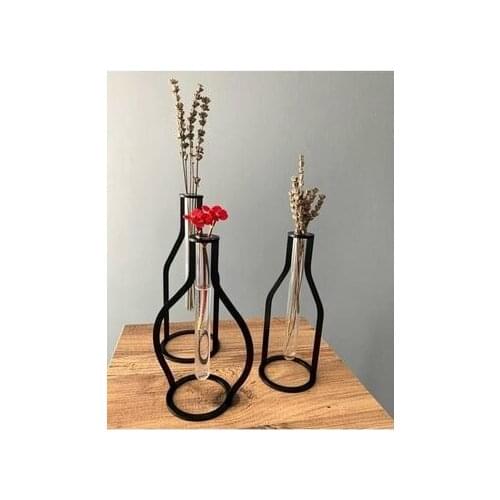 3 pcs metal vase, stylish decorative vase, decorative items, decorative vase set