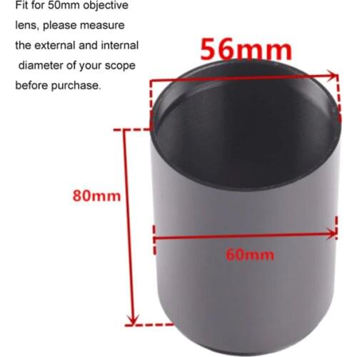 MIZUGIWA Metal Tactial Sunshade Tube Shade for Rifle scope with 50mm Objective Lens Sun Shade Pistol Airsoft Caza