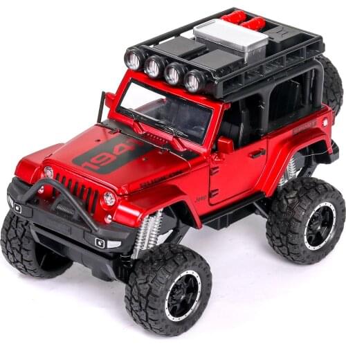 1:32 Jeep-Wrangler Rubicon Car Model Alloy Car Die Cast Toy Car Model Pull Back ChildrenS Toy Collectibles Vehicle CT0105