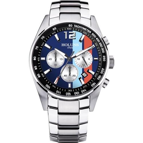 2021 top brand luxury mens watch waterproof multi-function timing code table stainless steel stone watch sports light clock