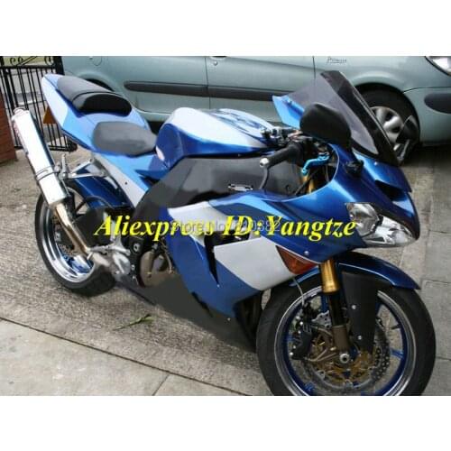 CUSTOM Motorcycle Fairing kit for KAWASAKI Ninja ZX10R 2004 2005 ZX10R 04 05 Popular white blue ABS Fairings set+7 gifts SF86