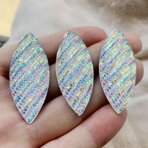 Non Hotfix Crystal AB Resin Flatback Rhinestones Horse Eye Crystal Stones Diamond Strass for DIY Crafts 8pcs/lot