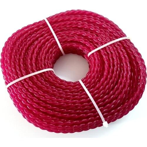 Newest 3mm Brush Cutter Strimmer Line Mowing Nylon Trimmer Rope Mowing Wire Oval Nylon Straw Rope 60M Lawn Mower Accessory