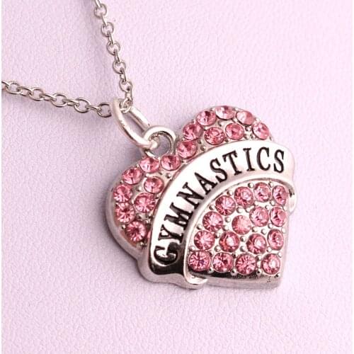 New jewelry heart gymnastics long chain necklace