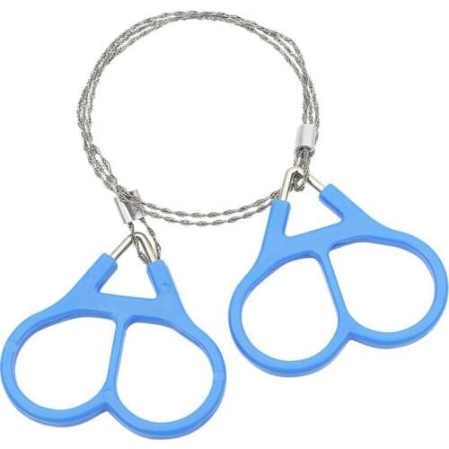 Stainless Steel Emergent Survival Wire Saw Handle for Cutting Fretsaw Outdoor Hunt Fish Hand Tool