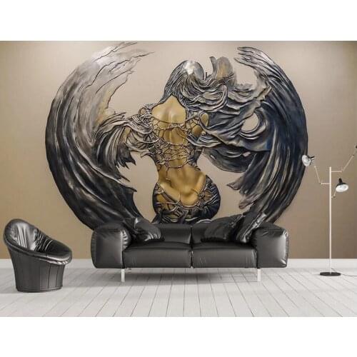 Custom photo 3d wallpaper Embossed abstract wings beauty home decor 3d wall murals wallpaper for walls 3 d living room
