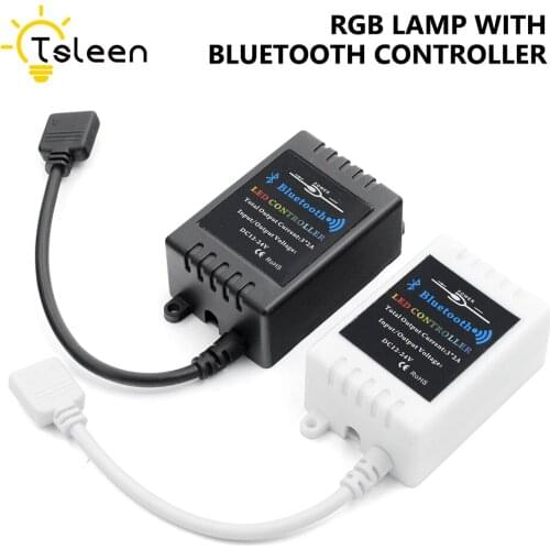 LED Bluetooth RGB Remote Controller Music Dancing For IOS Android Phone App White/Black 12-24V Timing Group Function Phone APP