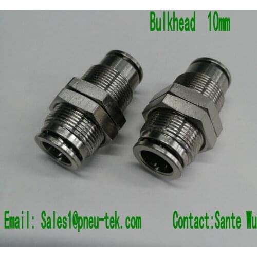 MPM10mmBulkhead connector ,push in fittings, quick coupler, pneumatic fittings, brass push in fittings, one touch in fittings