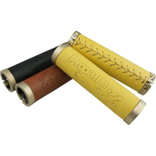 Propalm 1027EP Bike Bicycle Handlebar Grips Cover Cowhide Leather for Mountain Folding Bike Fixed Gear handlebars
