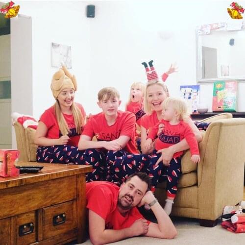Family Christmas Pajamas Set Warm Adult Kids Girls Boy Mommy Sleepwear Mother Daughter Clothes Dropship Matching Family Outfits