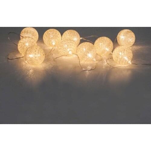 Ball Lamp Copper Color 10'lu 2 m christmas decorations рождественские украшения