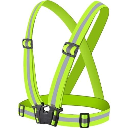High Visibility Vest Straps Night Work Security Running Cycling Safety Reflective Vest High Visibility Reflective Safety Elastic