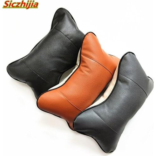 1 car seat leather headrest for Mitsubishi ASX/Outlander/Lancer Evolution/Pajero/Eclipse/Grandis