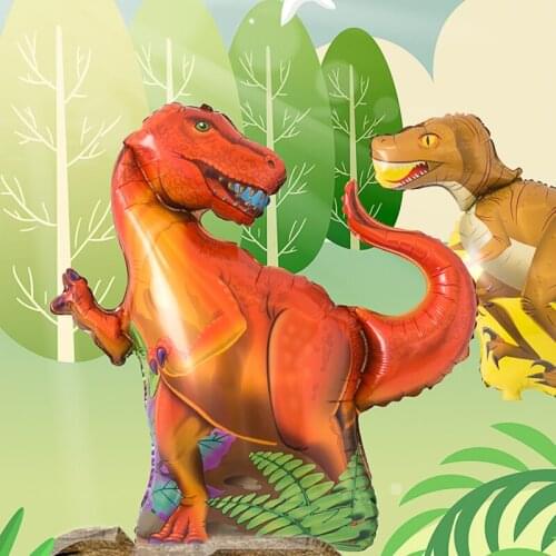 1pcs Large Walking Dinosaur Foil Balloons Boys Animal Balloon Children Dinosaur Theme Birthday Party Jurassic World Decor Ballon