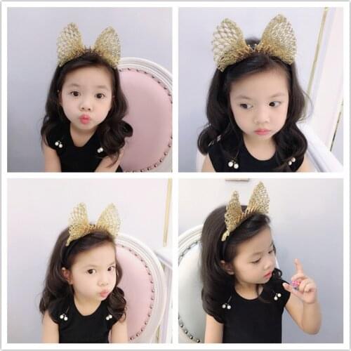 10pcs Novelty Big Bow Crown Hairbands Glitter Girls Headwear Cute Pprincess Crown Hair Accessory Young Girls Headwear Hot sale