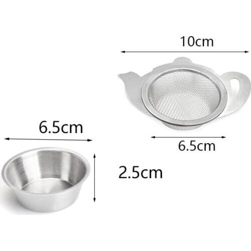100pcs Stainless Steel Teapot Type Tea Tilter Strainer Mesh for Teapot Mugs Cups Loose Tea Brewing Tools lin3586