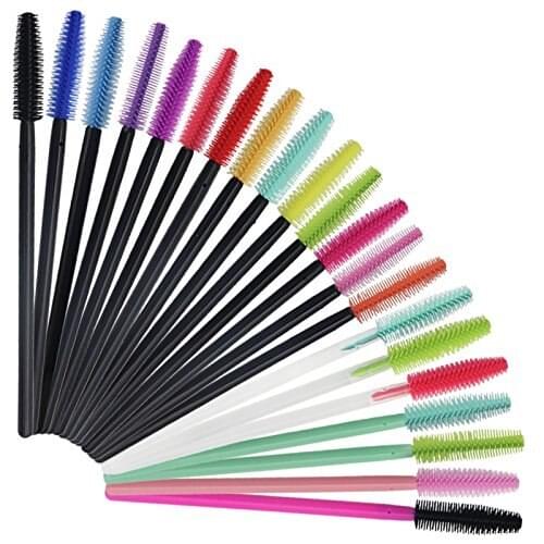 1000pcs/lot Silicone Eyelash Brushes Disposable Mascara Wands Lashes Makeup Brushes For Eyelash Extension Tools Pink Purple