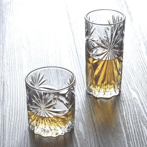 2 Pcs/lot luxury fashion home lead-free whiskey glass high quality party club wine glass cup for whiskey 0901-65