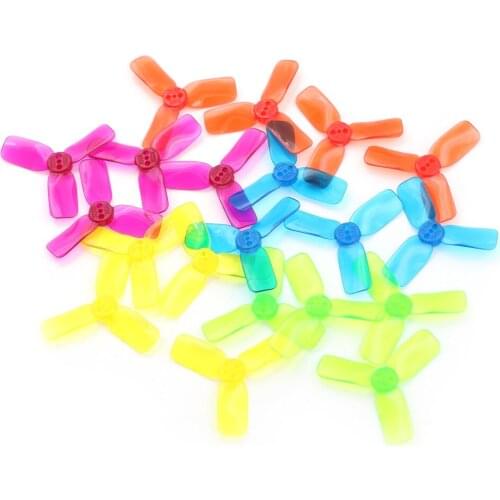 4 Pairs 2030 Propeller 2 Inch 1.5mm Hole 3 Blade Bullnose Tri-blade Propeller for EX1103 1102 1105 Brushless Motor Mini Drone