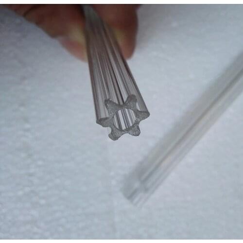 50pcs/lot 12*120MM clear plum blossom hexagonal crystal glass tube prism chandelier lamp in 1 holes Home Curtain Accessories