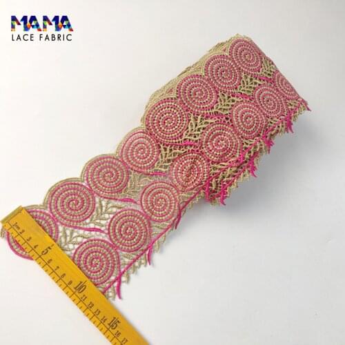 African Lace Fabric 2021 High Quality Ribbon Bilateral Handicra Sewing Accessories Senegal Bride Dress Cotton Lace Material