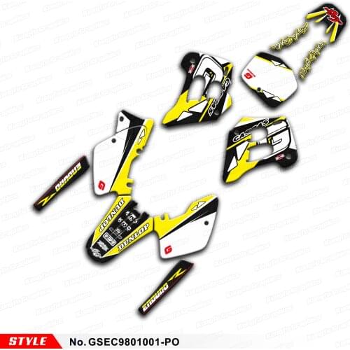 Aftermarket MX Graphics Custom Vinyl Stickers Décor for GAS GAS EC 125 200 250 300 1998 1999 2000 2001, Style No.GSEC9801001-PO