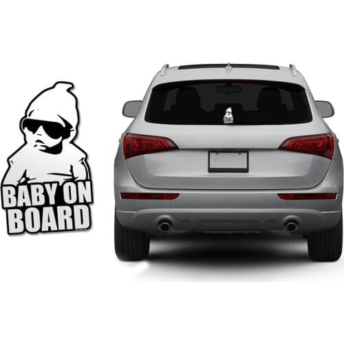 YJZT 15.5*15.2CM BABY ON BOARD Creative Fashion Car Sticker Tail Warning Sign Decal C4-0891