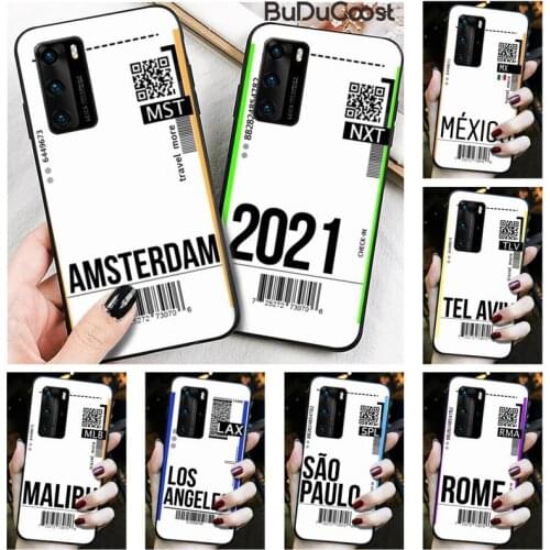 Reall Fly Ticket Phone Case for Huawei P20 P30 P20Pro P20Lite P30Lite P10 P Smart plus P10Lite P40 Pro P40 lite