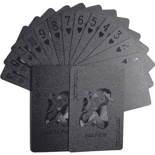 Black Matte Plastic Poker Cards PET Waterproof Playing Cards For Table Games Family Entertainment Party Drop Ship