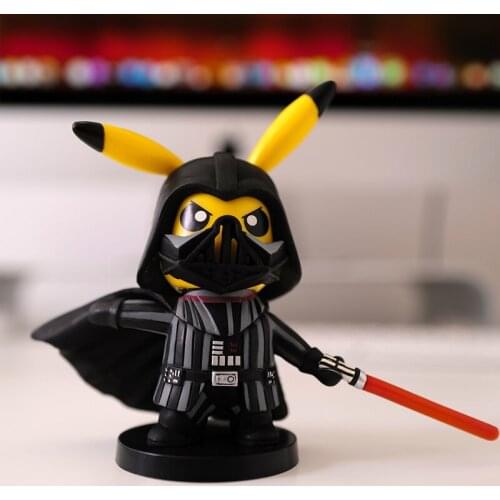 Pokemon Action Figure Toy Pikachu Model Doll Cosplay Darth Vader Start Wars Knight Collections Car Ornament Kids Gifts