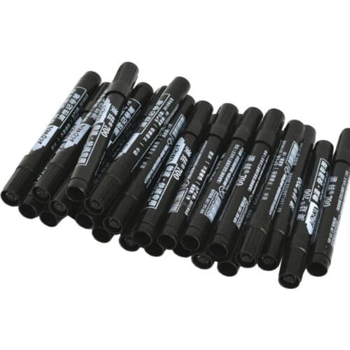 Permanent Paint Marker Pen Oily Waterproof Black Pen for Tyre Markers Quick Drying Signature Pen Stationery Supplies